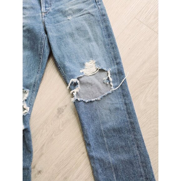 Citizens of Humanity Charlotte Straight Distressed High Rise Jeans Button Fly 24 - Picture 5 of 16